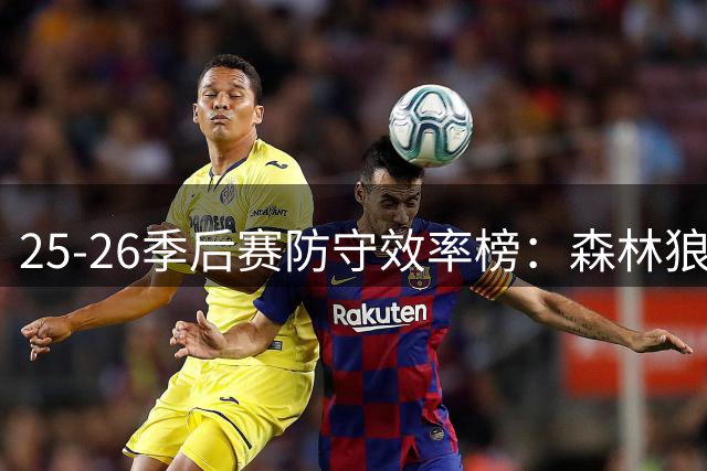 25-26季后赛防守效率榜：森林狼中锋唐斯登顶